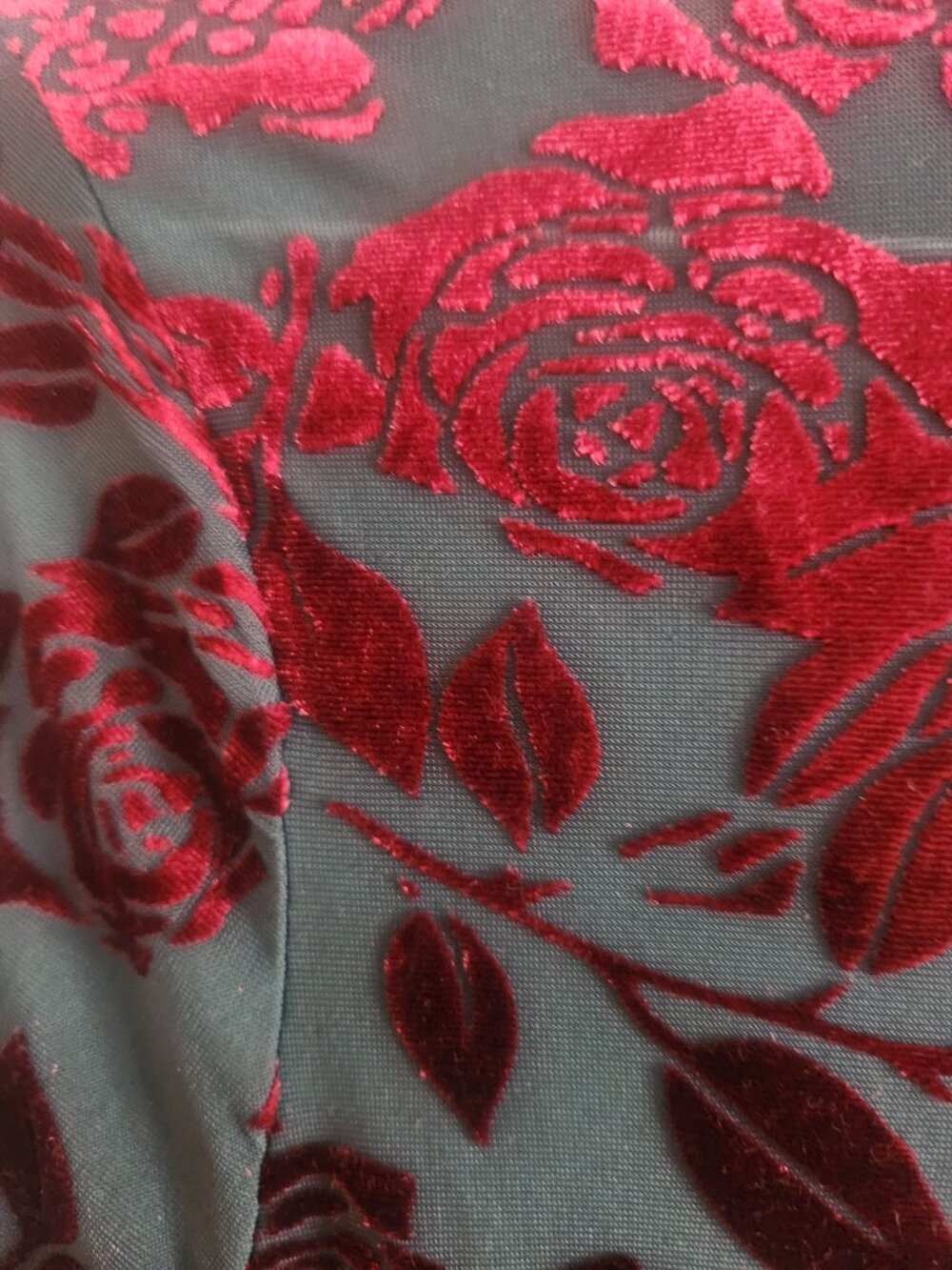 Anthropologie mesh velvet Top - Picture 4 of 9